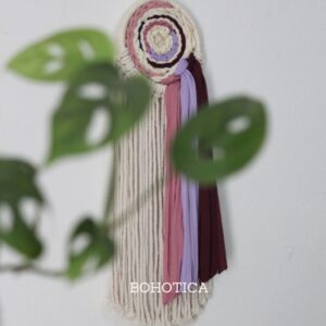 Atrapasueños Telar Tonos Rosa, Morado Y Lila